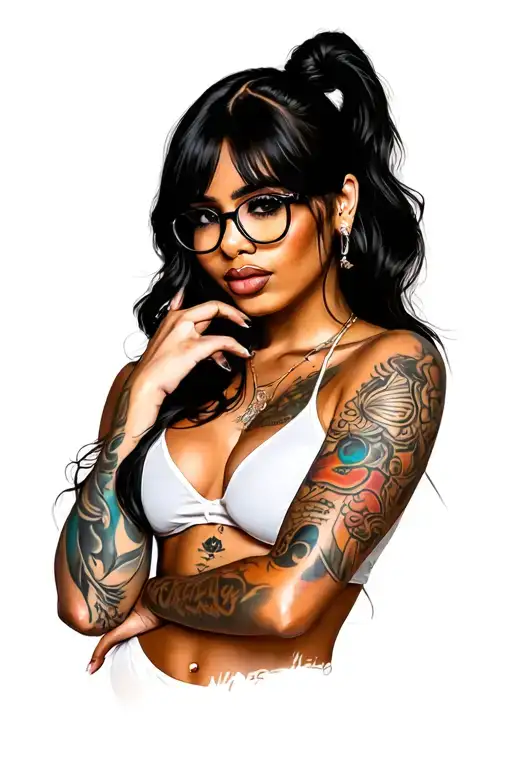 mia khalifa, full nude, big boobs, big ass, posing, tattoos tattoo design idea