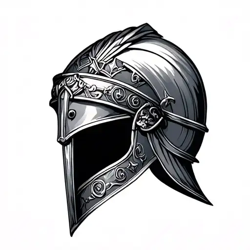 Athena helmet with Navy Anchor tattoo design idea