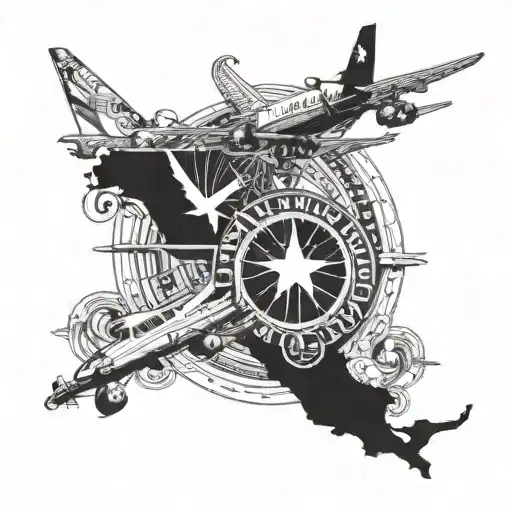 cuba, travel, flying, Türkiye tattoo design idea