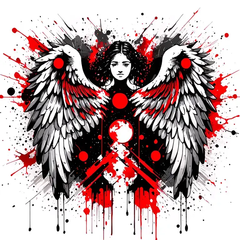 angel wings tattoo design idea