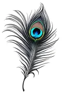 Peacock feather tattoo design idea