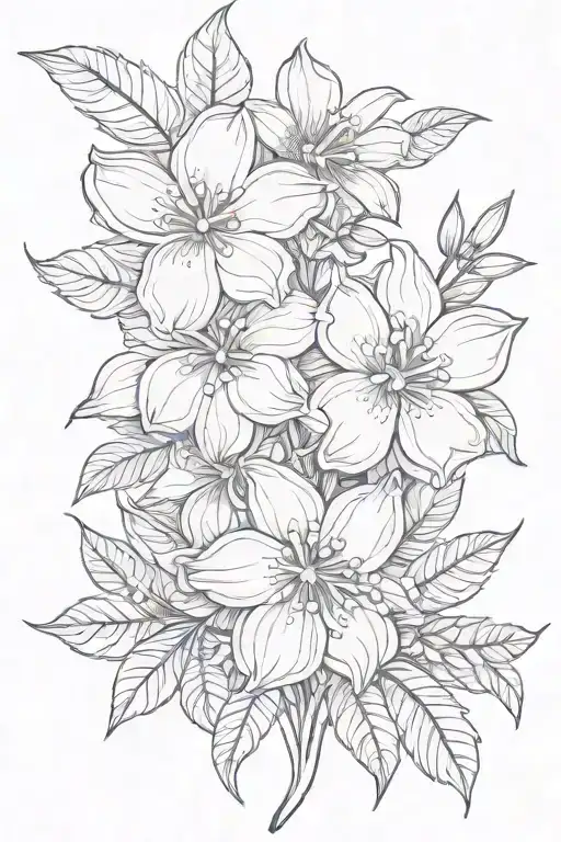 margarita flower tattoo design idea