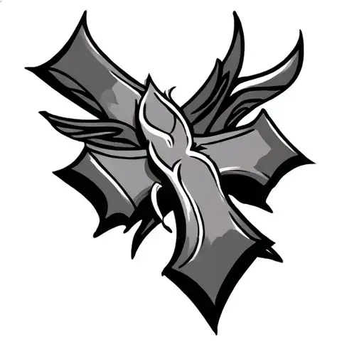 chest tattoo religious cross tattoo design idea