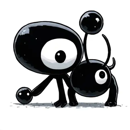 Enderman and pikmin tattoo design idea