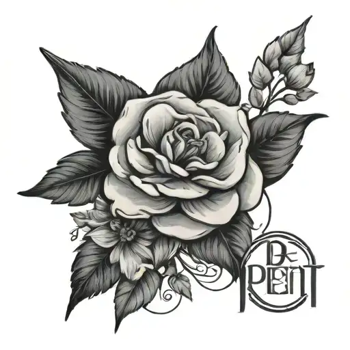 Be Present tattoo design idea