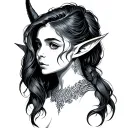 Elf tattoo design idea
