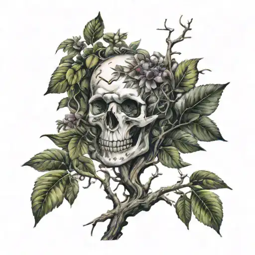 poison tree tattoo design idea