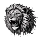 claw scratch lion head tattoo design idea