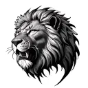 claw scratch lion head tattoo design idea