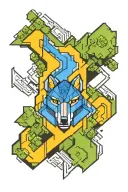 wolf minecraft tattoo design idea