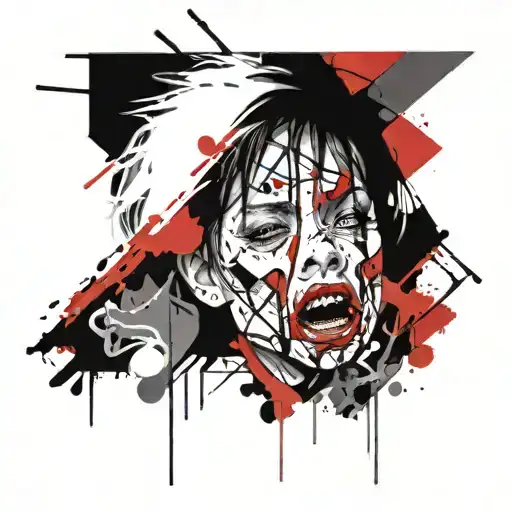 cleft lip and pallete kid tattoo design idea