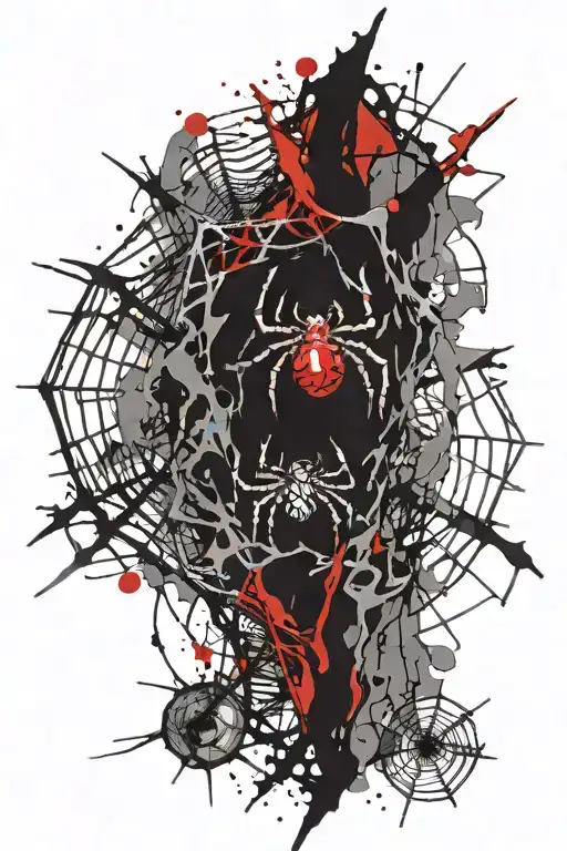 spider web tattoo design idea