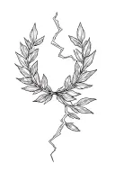 laurel leaf wreath from lightning strike tattoo design idea