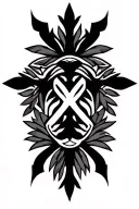 "Polynesian style. Symmetrical " "Polynesian style. Symmetrical " bow and arrow shooting tattoo design idea