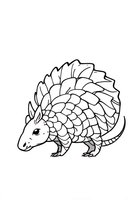 Pangolin tattoo design idea