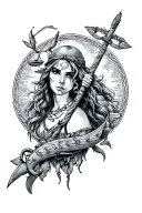 loner, Libra, adventurer tattoo design idea