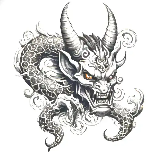 demon Chinese hand tattoo tattoo design idea