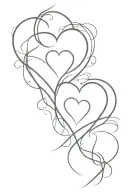 j and l with heart  tattoo design idea