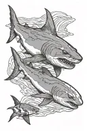 Tiger Shark tattoo design idea