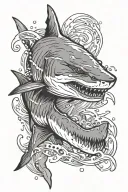Tiger Shark tattoo design idea