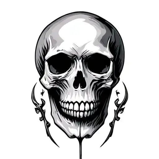 Basic Skull Mysterious tattoo design idea