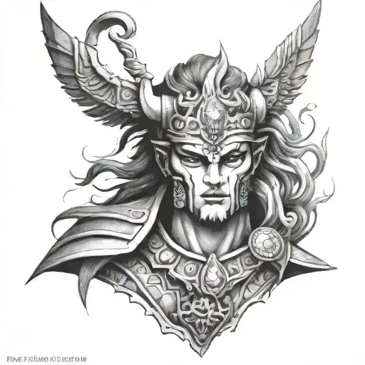 Karna tattoo design idea