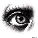 biblical despair eyes cannot tattoo design idea