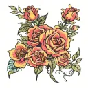 birth flowe bouquet february and june birth flower tattoo design idea