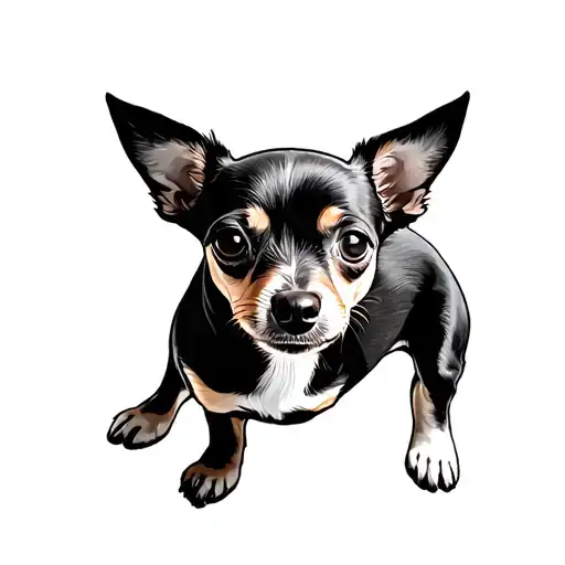 Chiweenie tattoo design idea