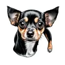 Chiweenie tattoo design idea