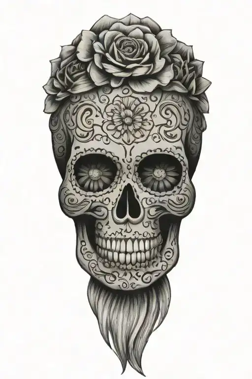 sugar skull tattoo design idea