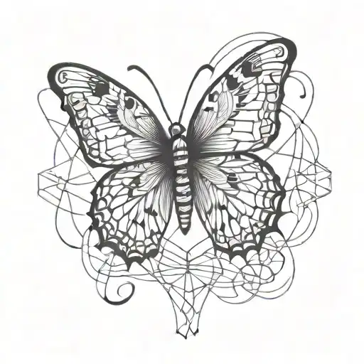 butterfly infinity scorpio zodiac sign tattoo design idea