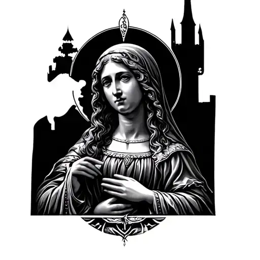 saint Barbara modern tattoo tattoo design idea