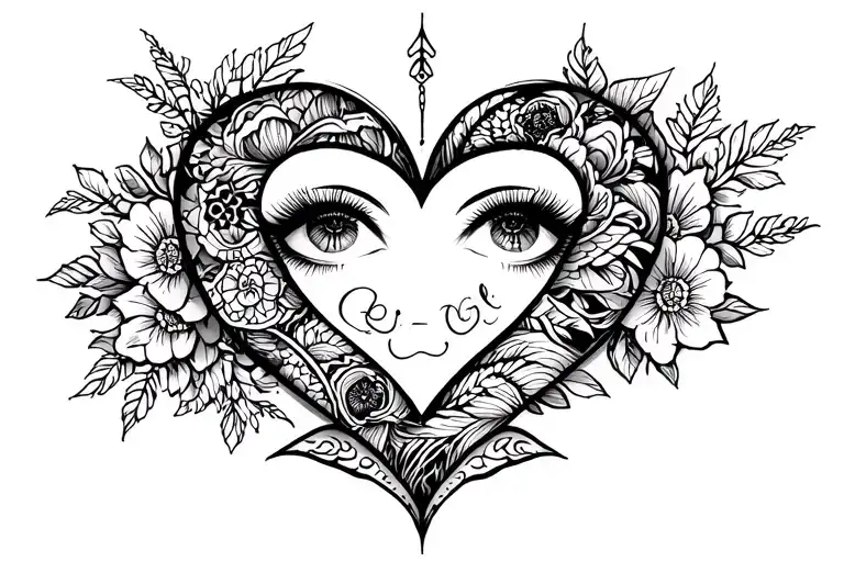 self love tattoo design idea