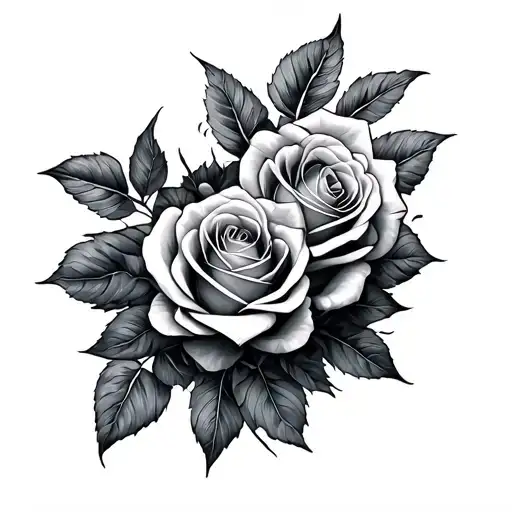 spiritual, feminine, goddess, roses tattoo design idea