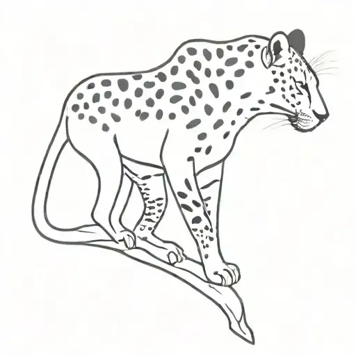 Leopard eating gazelle tattoo design idea