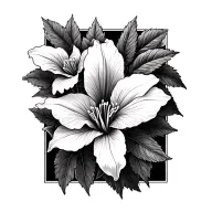 Clematis tattoo design idea