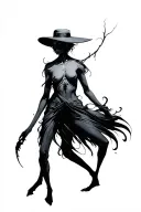 shadow figure bpd tattoo design idea