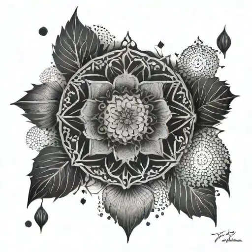 Japanese mandala tattoo design idea