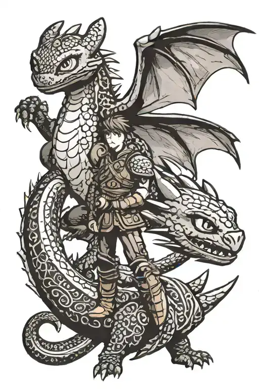 how to train your dragon tattoo design idea
