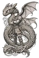 how to train your dragon tattoo design idea