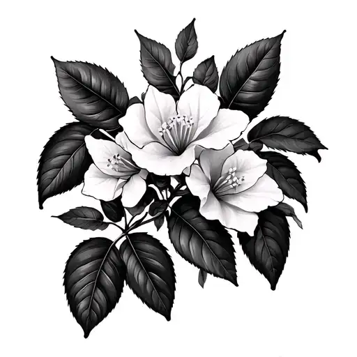 bougainvillea vine growing tattoo design idea