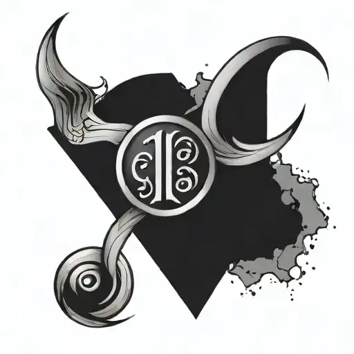 10, mars symbol, capricorn symbol tattoo design idea