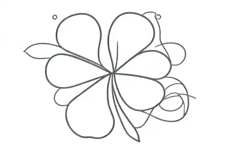 Shamrock shape outline is made tattoo design idea