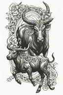 taurus and sagittarius tattoo design idea