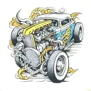 hot rod tattoo design idea