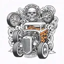 hot rod tattoo design idea
