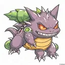 gengar and bulbasaur tattoo design idea