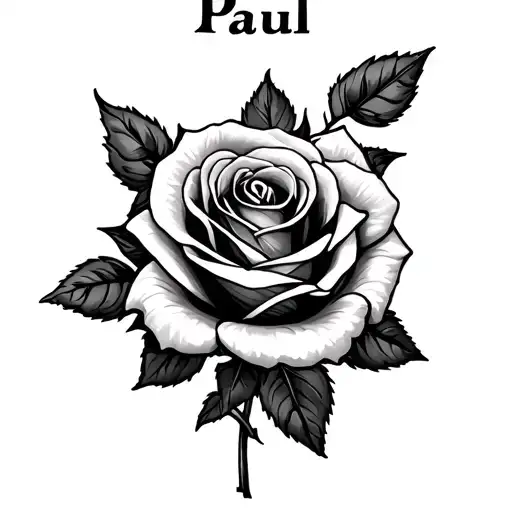 "Paul" rose tattoo tattoo design idea