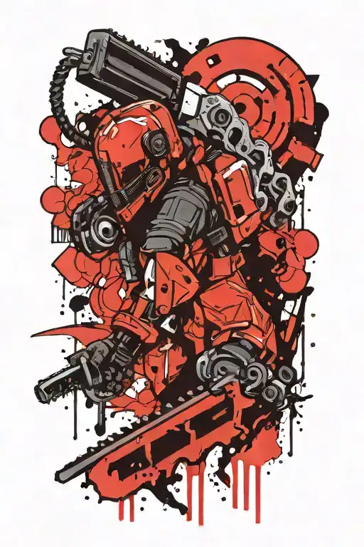 chainsaw man tattoo design idea